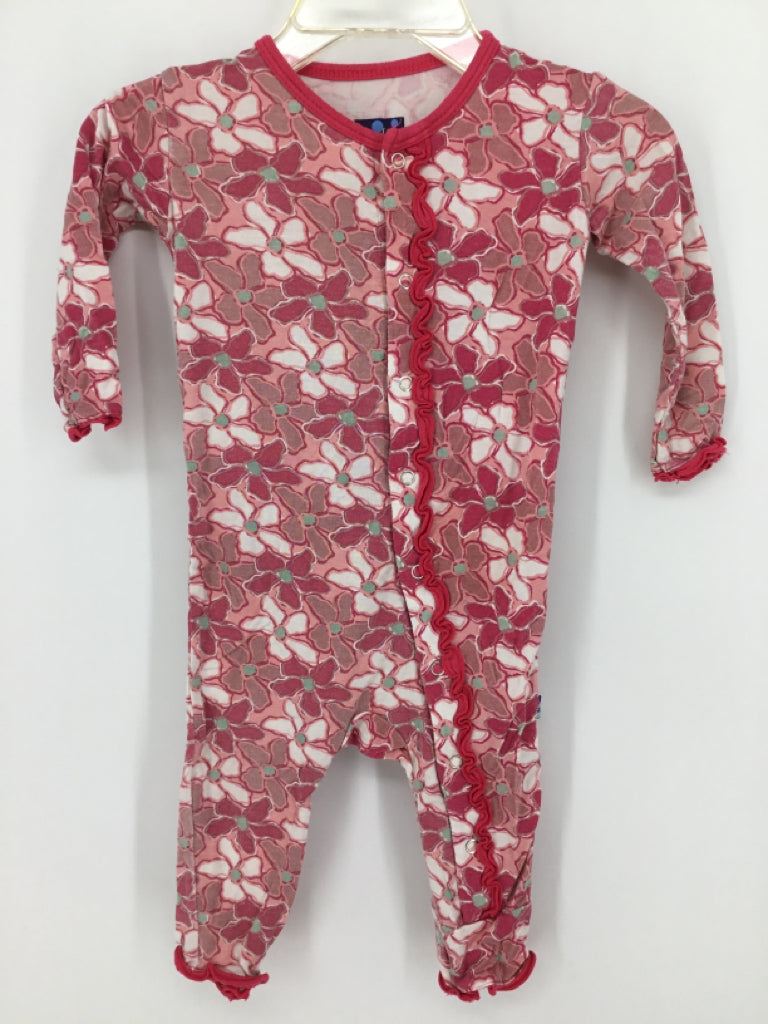 Kickee Pants Child Size 3-6 Months Pink Pajamas - girls