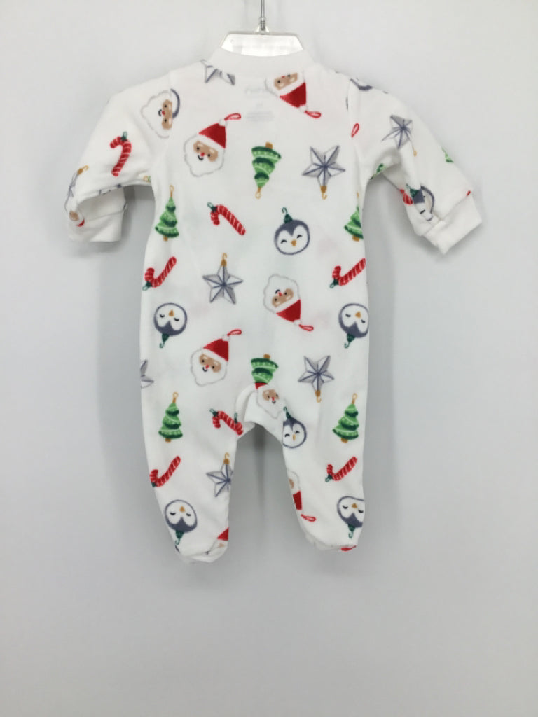 Just One You Made by Carters Child Size 3 Months White Christmas Sleeper