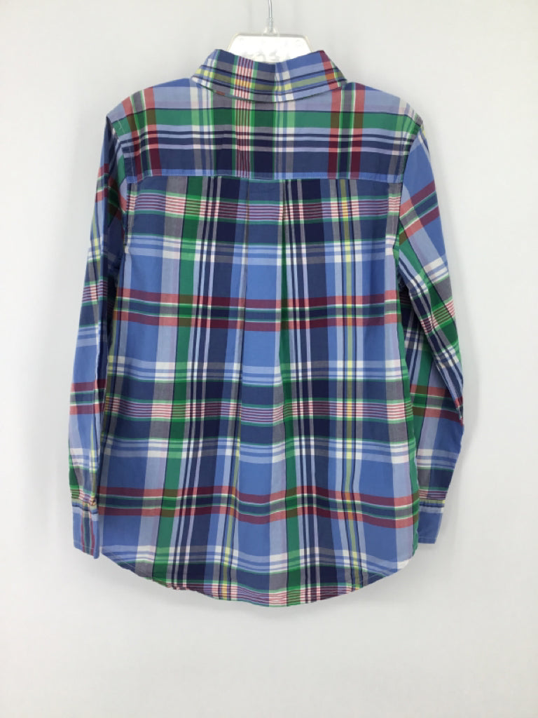 Ralph Lauren Child Size 6 Blue Plaid Shirt - boys