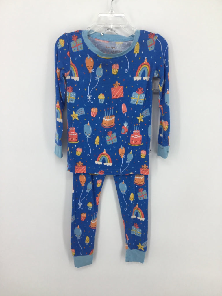 Little Sleepies Child Size 2 Blue Print Pajamas - boys