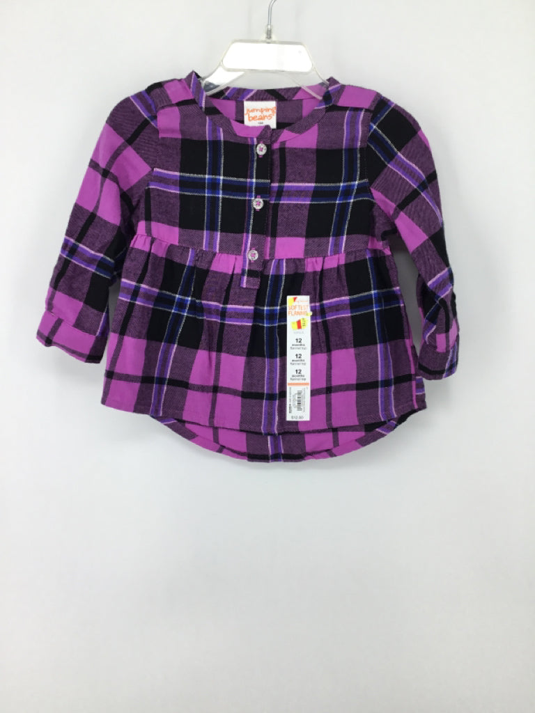 jumping beans Child Size 12 Months Purple Shirt - girls
