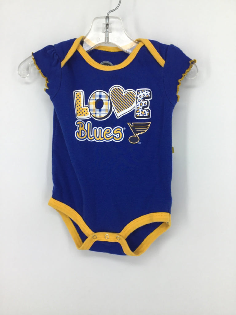 NHL Child Size 3-6 Months Blue Onesie