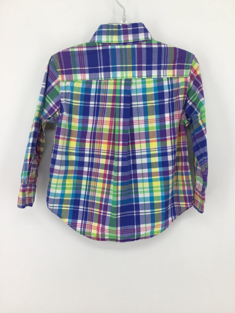 Ralph Lauren Child Size 2 Multi-Color Plaid Shirt - boys