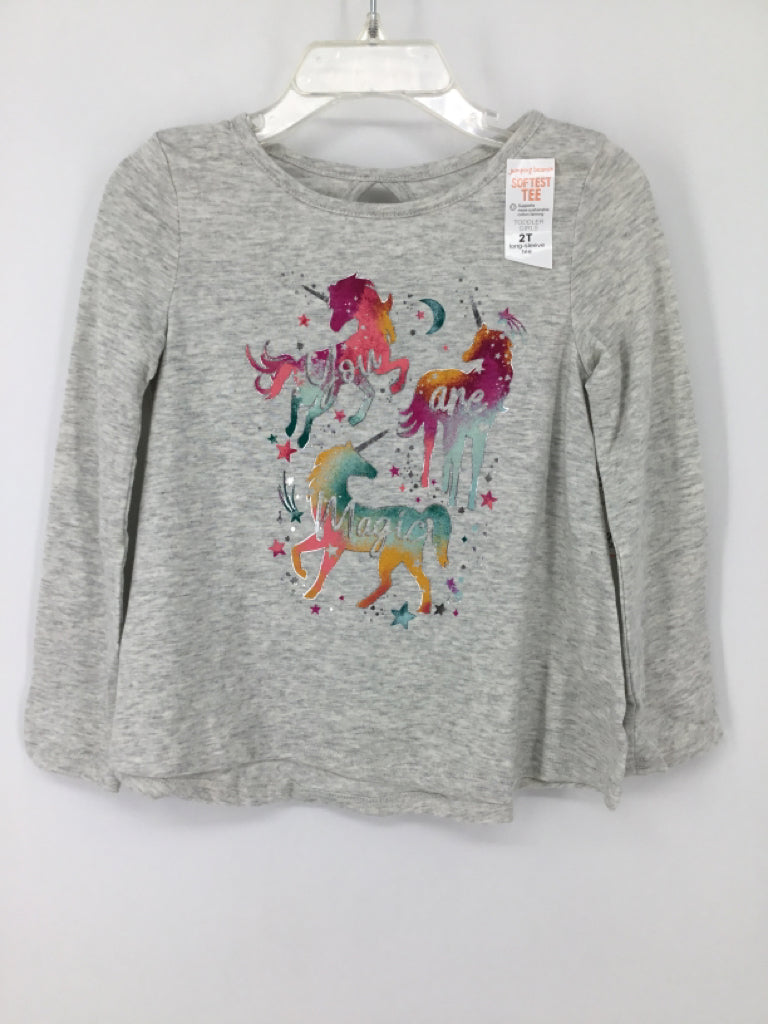 jumping beans Child Size 2 Gray T-shirt - girls