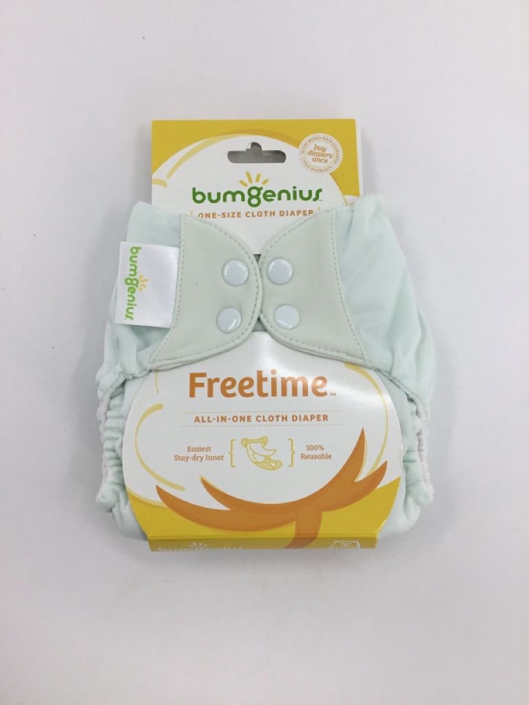 Bum Genius Child Size One Size White Solid Free Time Cloth Diaper