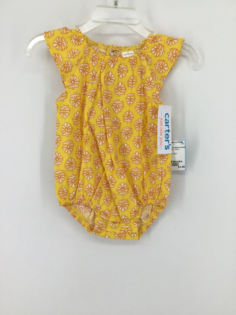 Just One You Made by Carters Child Size 3 Months Yellow Outfit - girls