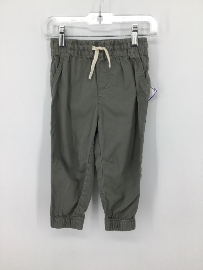 H & M Child Size 2 Green Solid Pants - boys