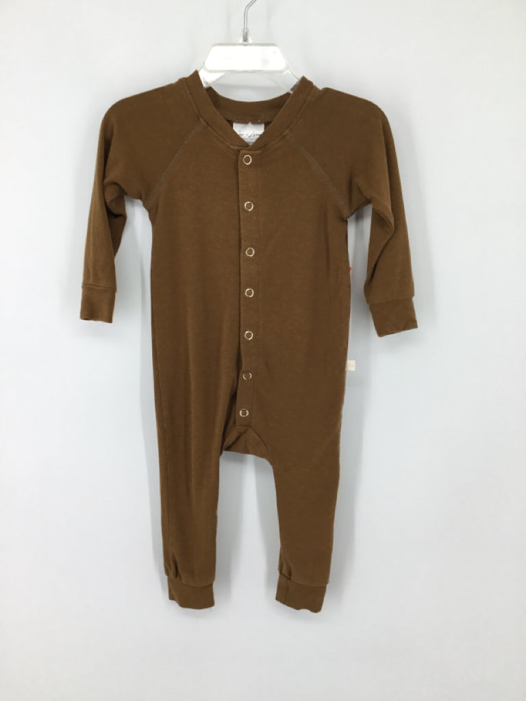 Jax & Lennon Child Size 6-12 Months Brown Solid Pajamas - boys