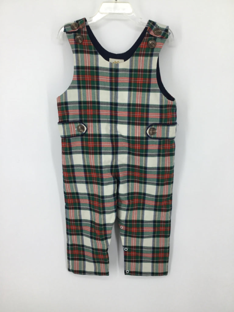 The Beaufort Bonnet Co Child Size 18-24 Months Green Plaid Outfit - boys
