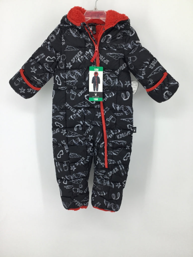 Spyder Child Size 18 Months Black Print Outerwear - boys