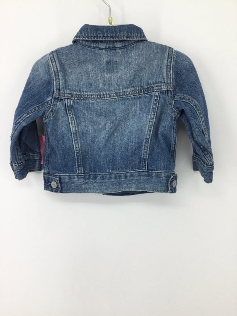 Gap Denim Child Size 6-12 Months Blue Solid Jacket - boys