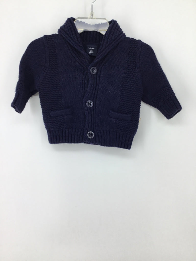 Baby Gap Child Size 0-3 Months Navy Solid Sweater - boys
