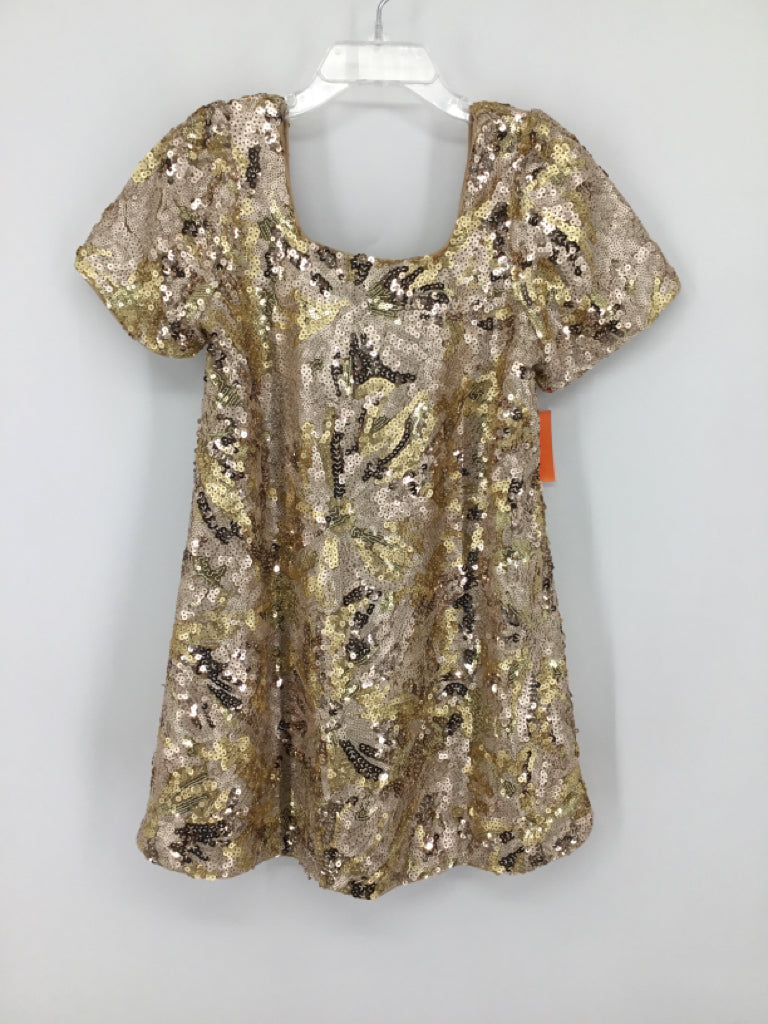 Noralee Child Size 6 Gold Dress - girls