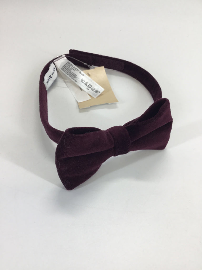 Janie and Jack Child Size 6 Burgundy Solid Bowtie