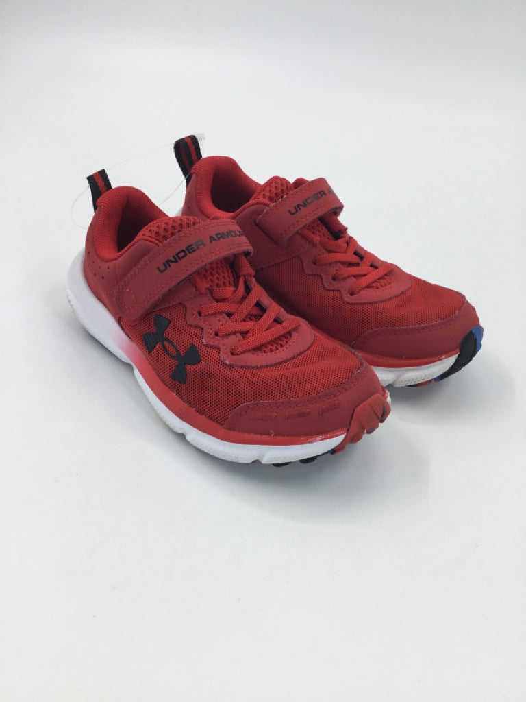 Under Armour Child Size 1 Youth Red Sneakers