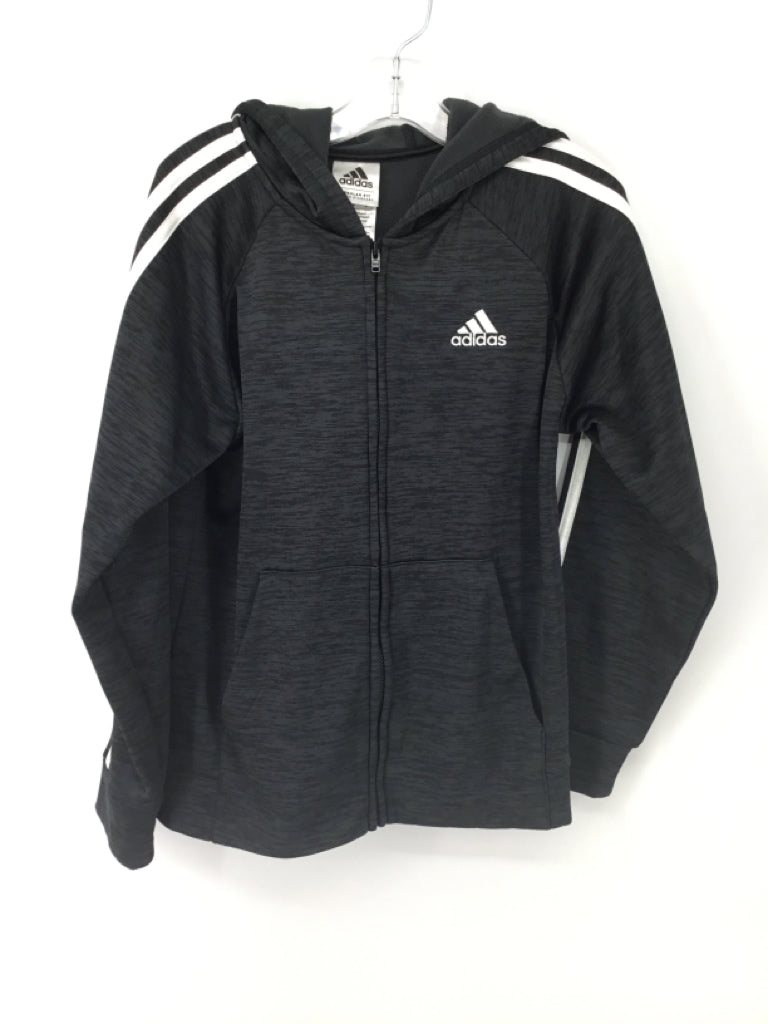 Adidas Child Size 10 Gray Marbled Hoodie - boys