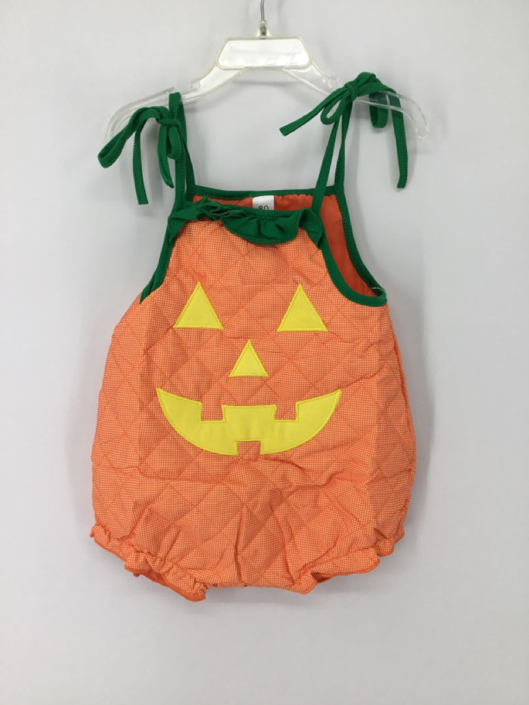 brandless Child Size 12 Months Orange Jack-o-Lantern Halloween Costume