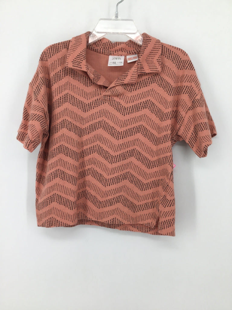 Zara Child Size 4 Pink Print Shirt - boys
