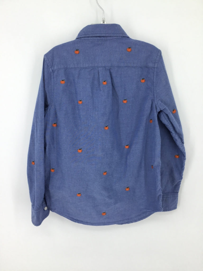 Janie and Jack Child Size 7 Blue Halloween Shirt