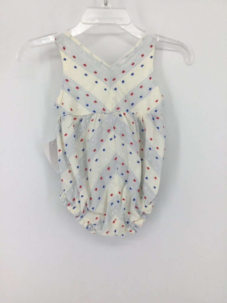 Cat & Jack Child Size 0-3 Months Blue Stars & Stripes Outfit