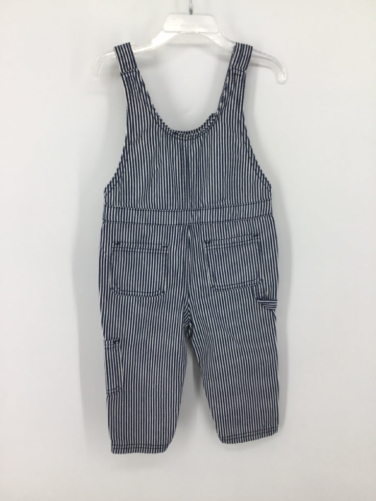 Old Navy Child Size 12-18 Months Blue Stripe Overalls - boys