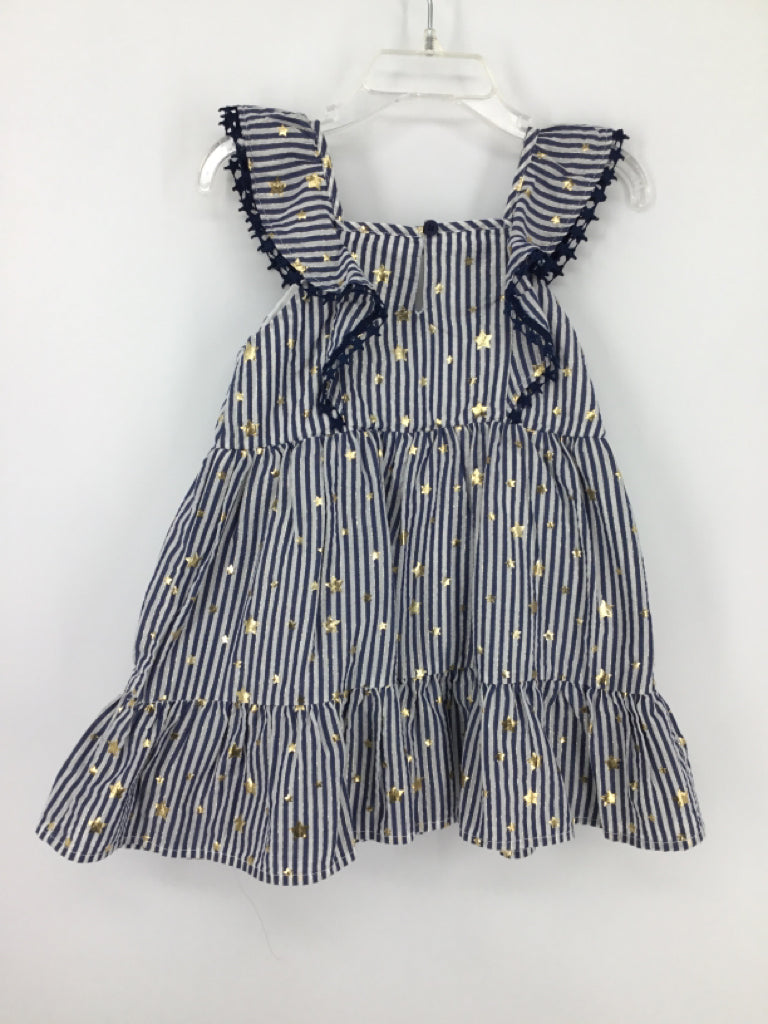 Cat & Jack Child Size 2 Blue Stars & Stripes Dress