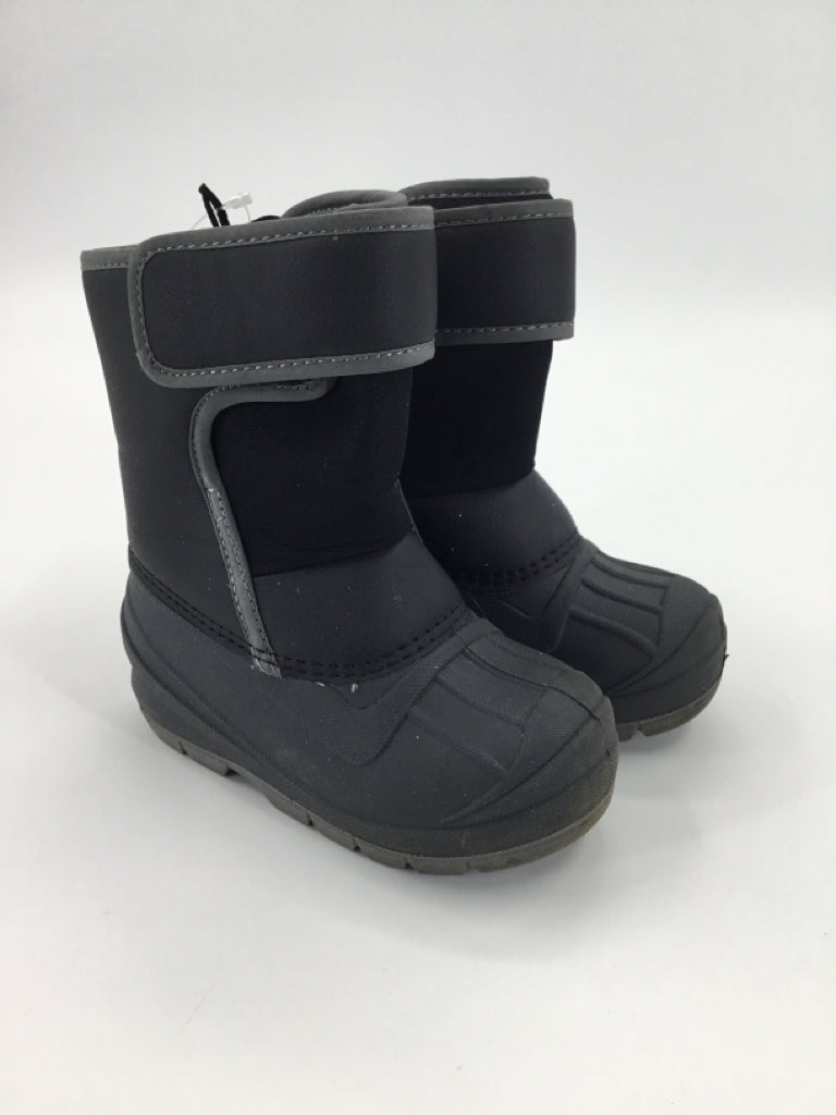 Cat & Jack Child Size 8 Toddler Black Rain/Snow Boots