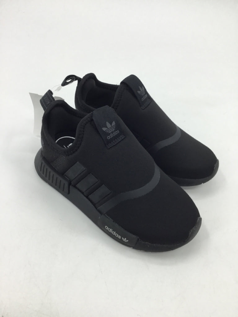 Adidas Child Size 10 Black Sneakers