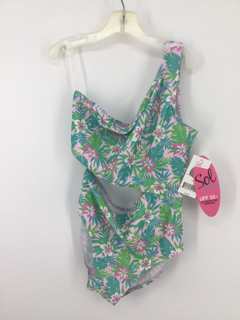 Sol Swim Child Size 10 Pink Swimwear - girls