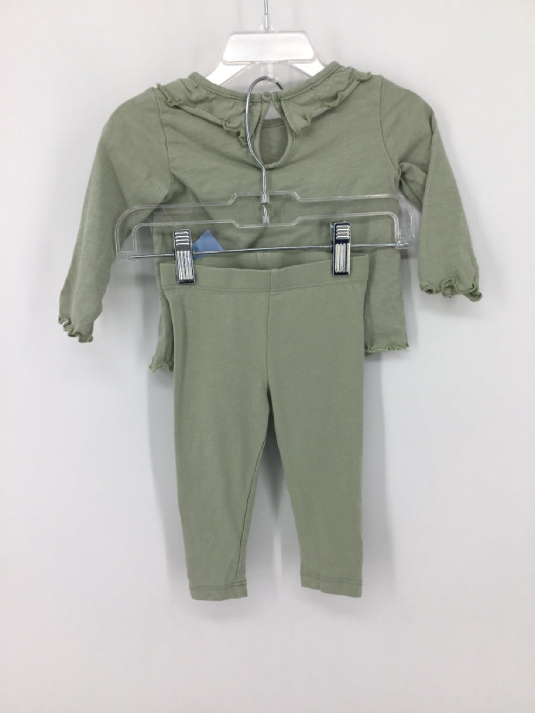 H & M Child Size 6 Months Green Outfit - girls