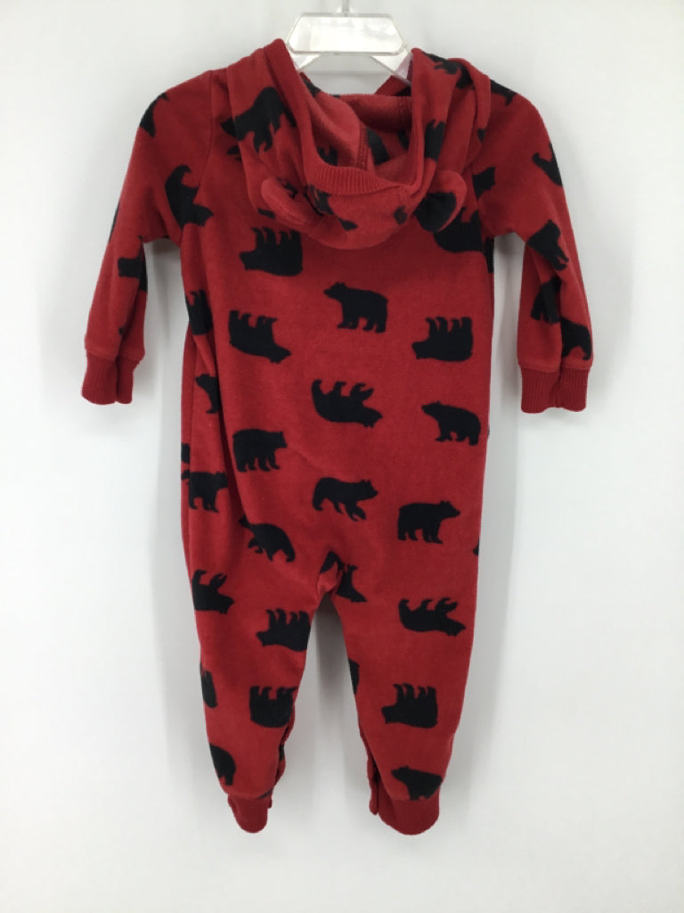 Carter's Child Size 12 Months Red Print Outfit - boys