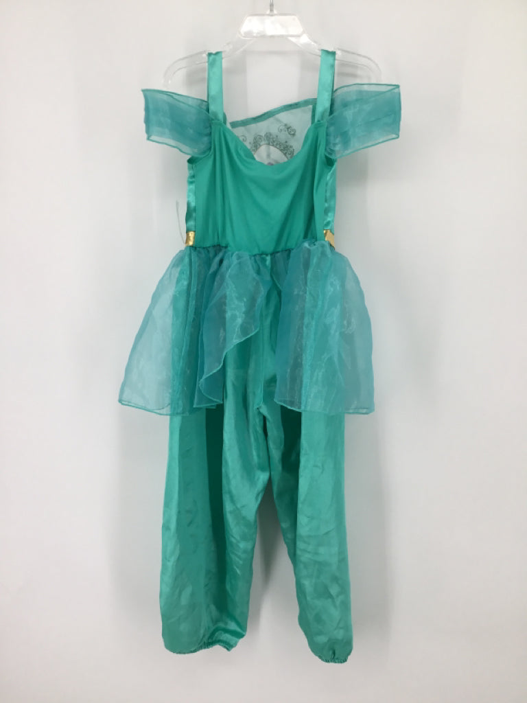 H & M Disney Jasmine Child Size 5 Teal Dress-Up