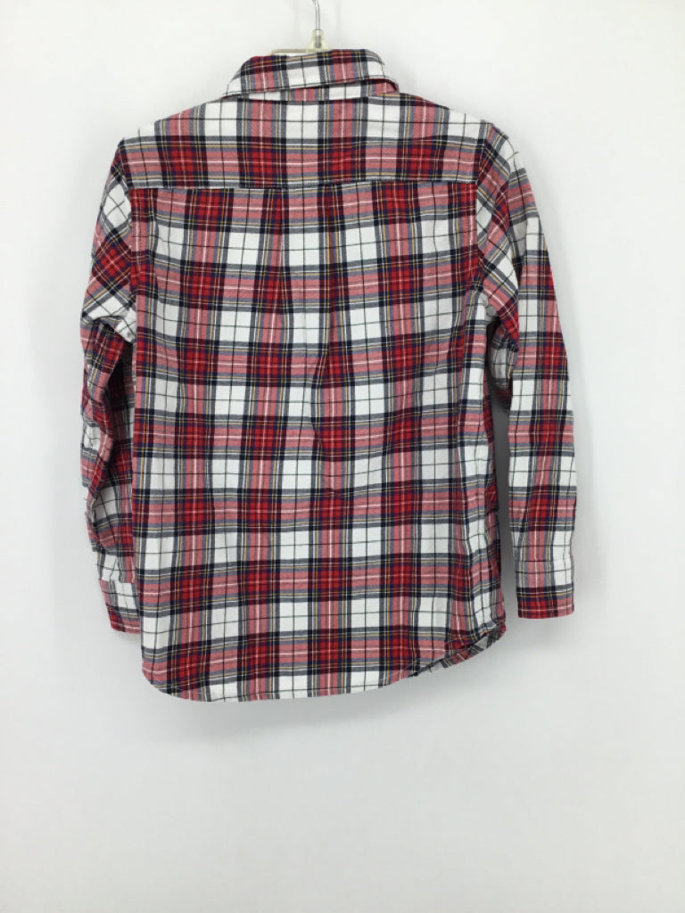 Janie and Jack Child Size 4 Red Plaid Shirt - boys