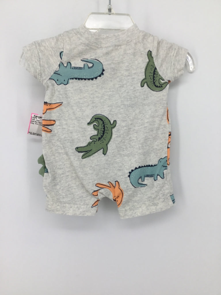 Just One You Made by Carters Child Size Newborn Gray Print Outfit - boys