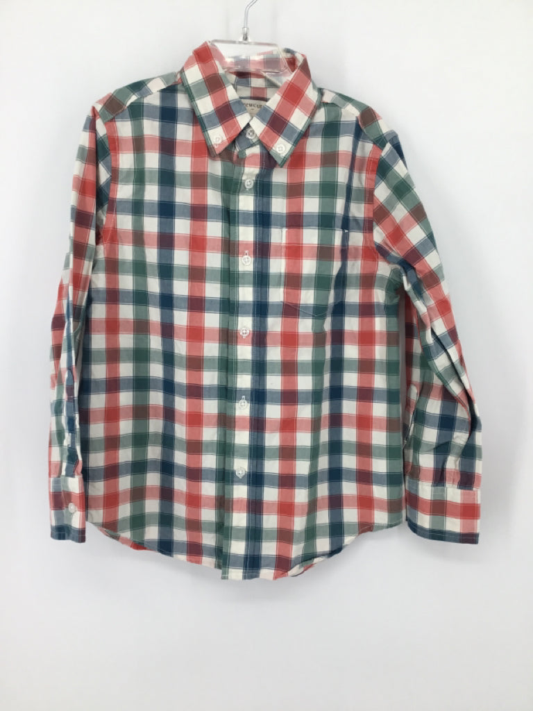 Crewcuts Child Size 6 Multi-Color Checkered Shirt - boys
