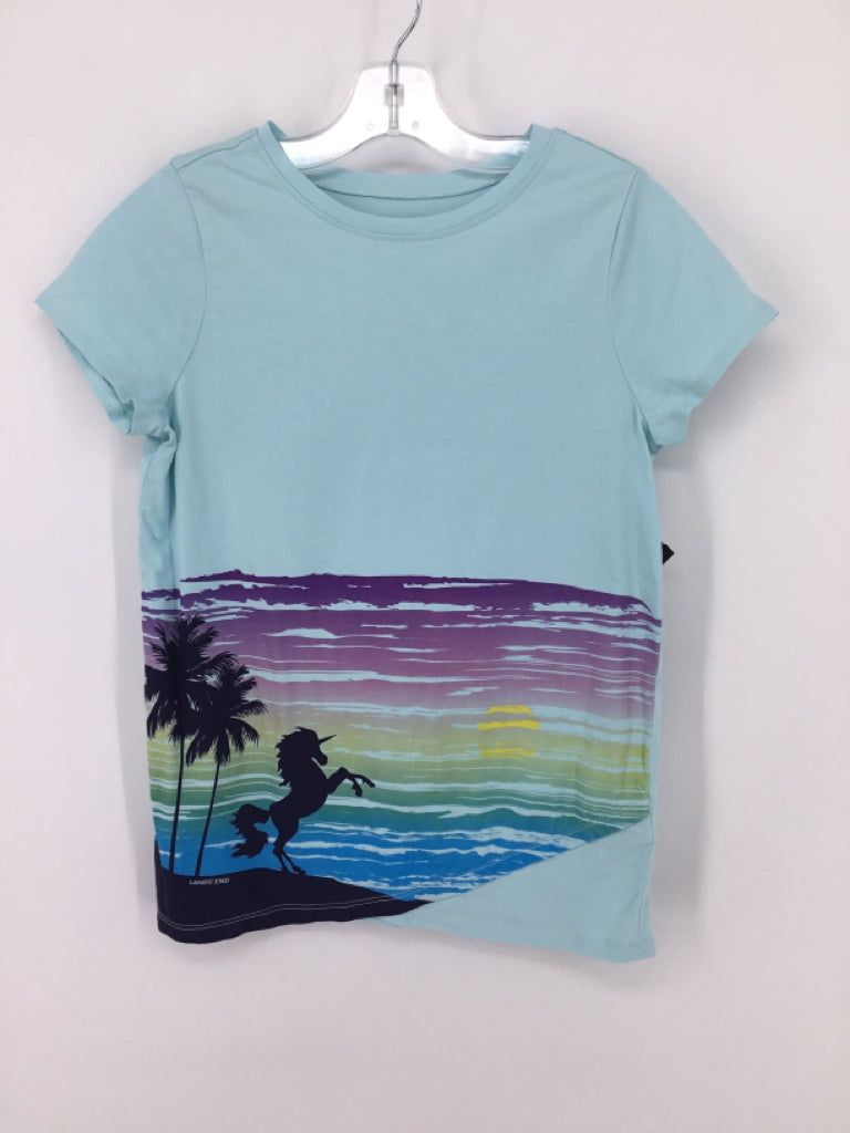 Lands' End Child Size 10 Blue T-shirt - girls