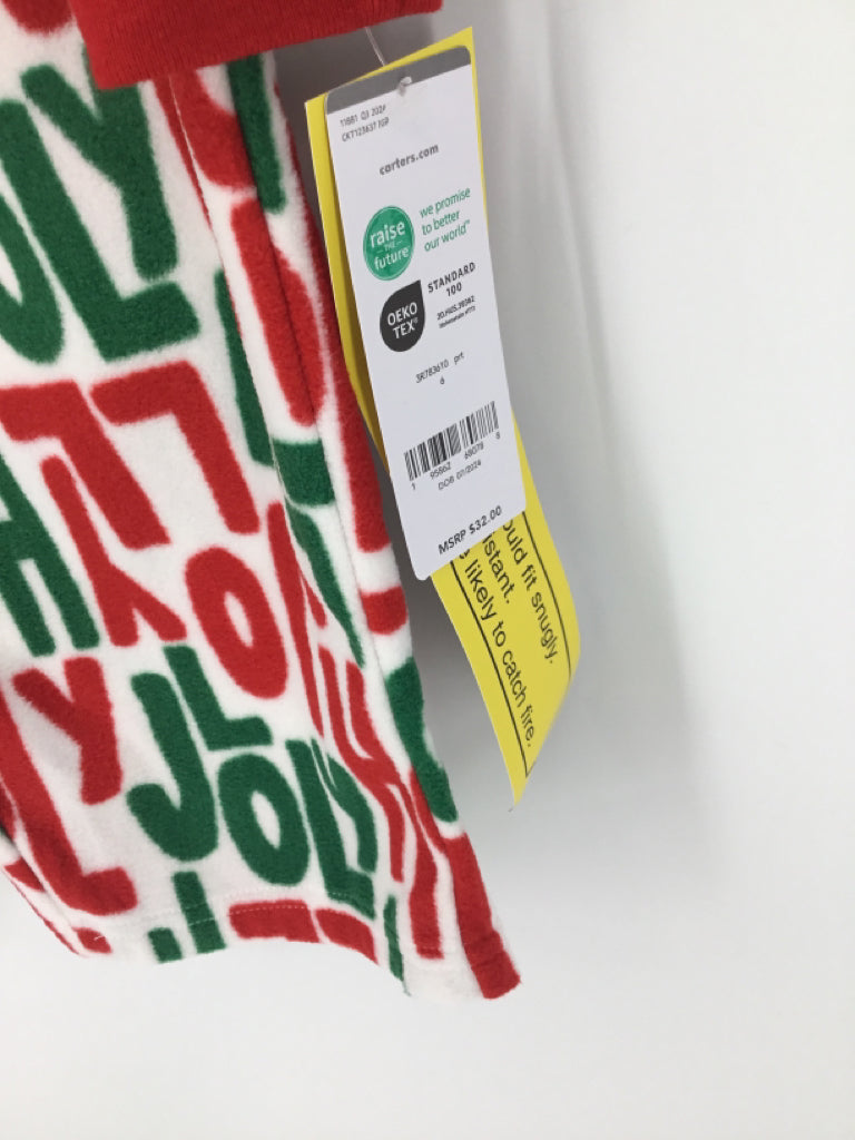 Carter's Child Size 6 Months Red Christmas Pajamas