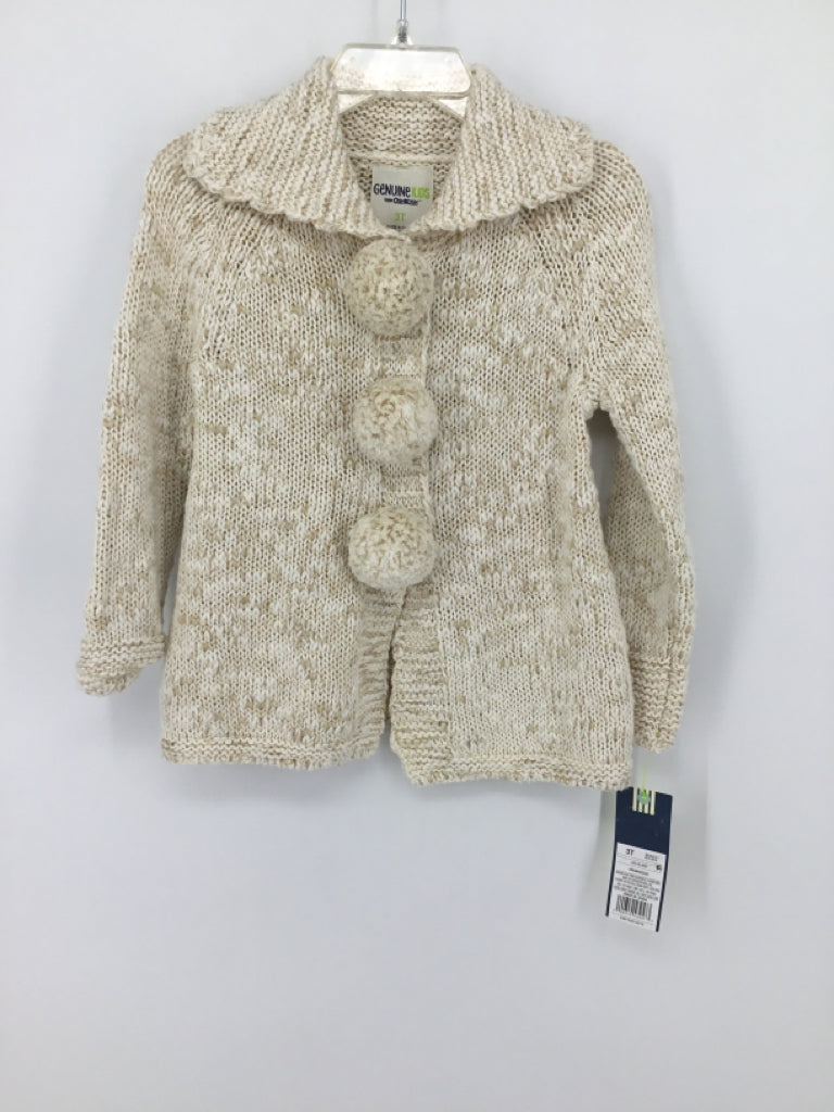 Genuine Kids Child Size 3 Tan Sweater - girls
