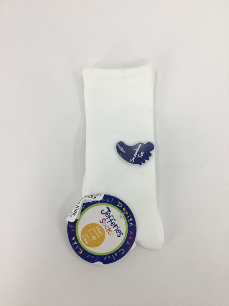 Jefferies Socks Child Size 1 Toddler White Socks - girls