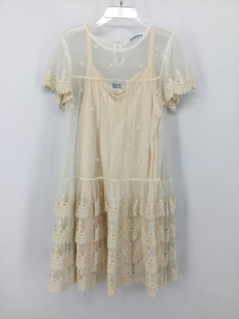 Mayoral Child Size 7 Cream Dress - girls
