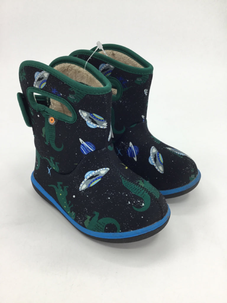 Bogs Child Size 9 Toddler Black Rain/Snow Boots