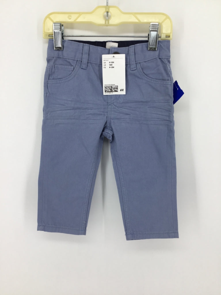 H & M Child Size 12 Months Blue Solid Pants - boys