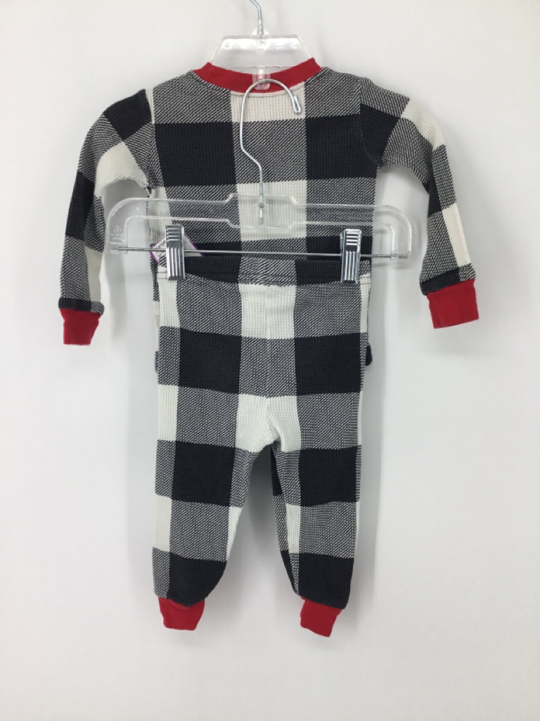 Childrens Place Child Size 6-9 Months Black Checkered Pajamas - boys