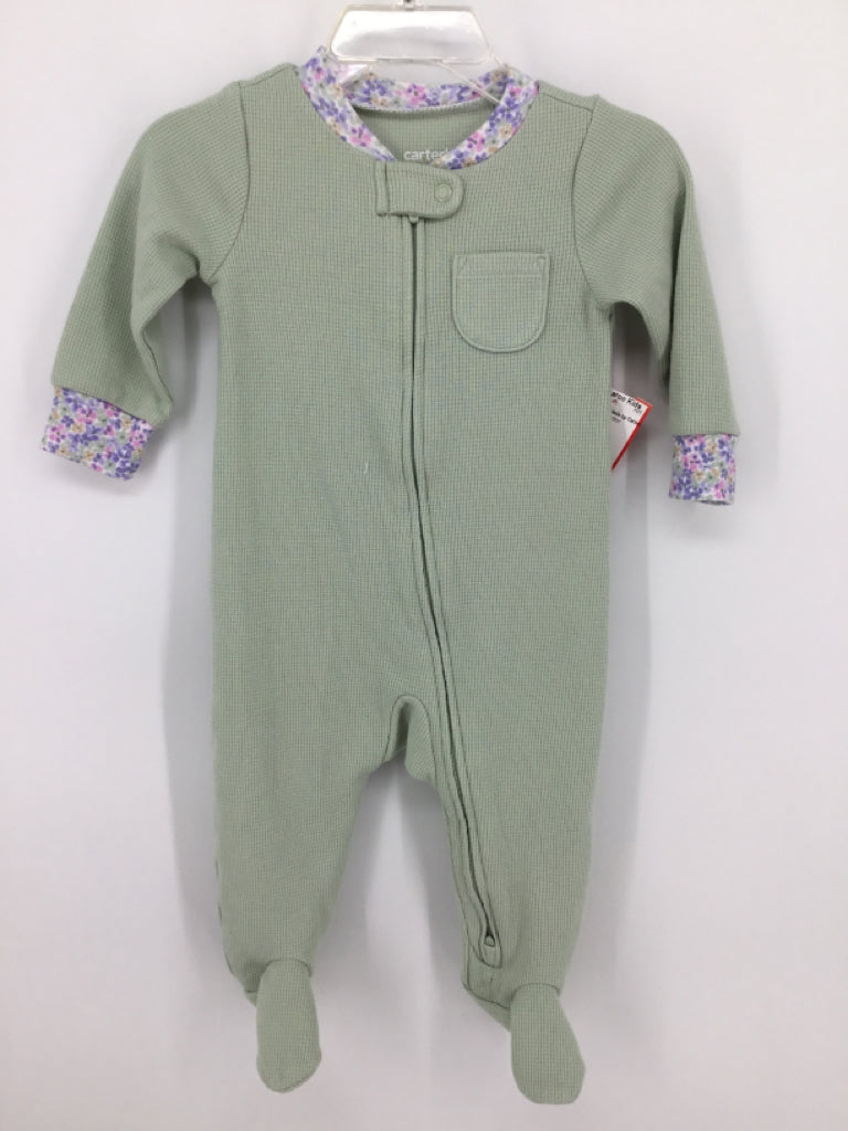 Just One You Made by Carters Child Size 6 Months Green Sleepers