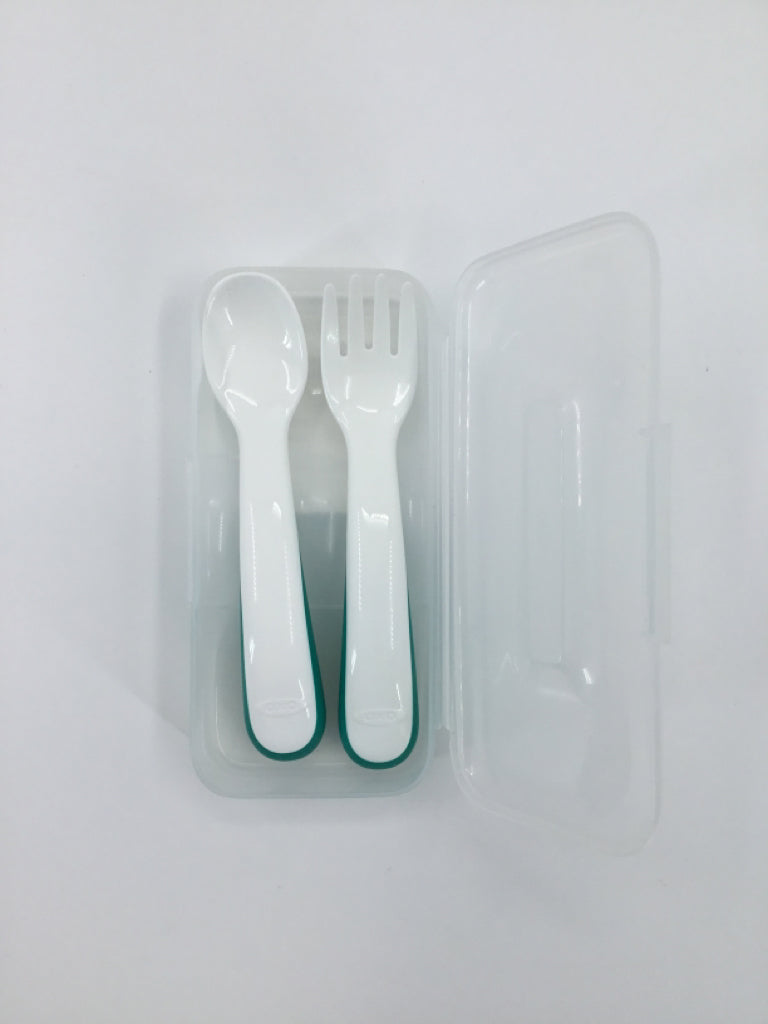 Oxo White 2pc Fork and Spoon