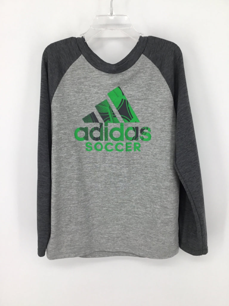 Adidas Child Size 7 Gray screen printed T-shirt - boys