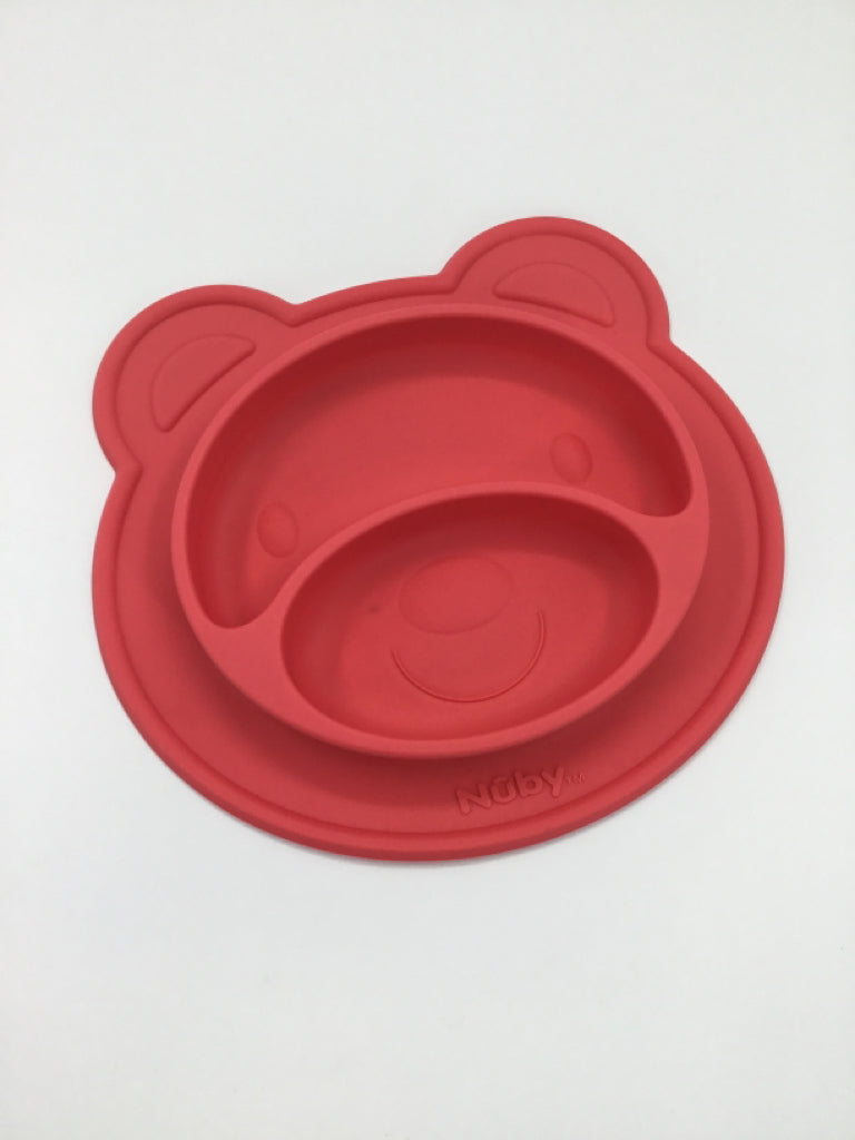 Nuby Sure Grip Silicone Miracle Mat 2-Section Bear Plate