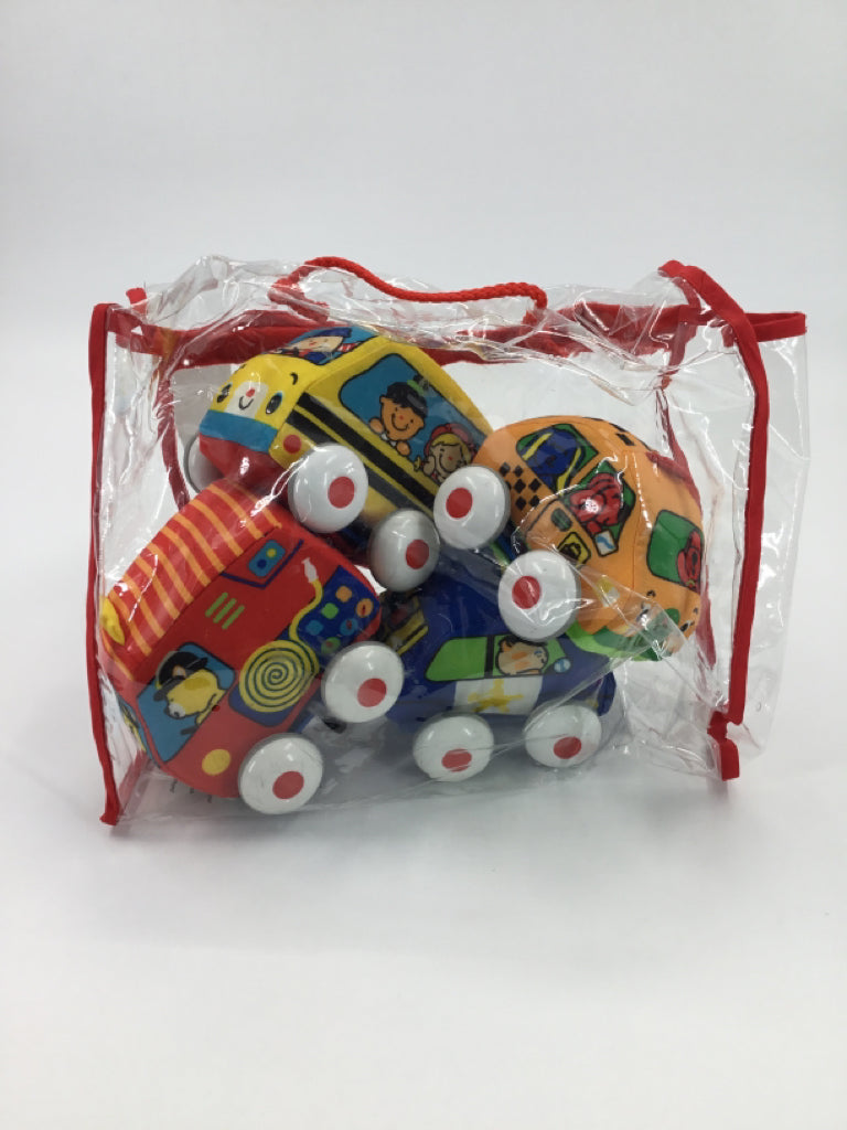 Melissa & Doug K's Kids Soft Pull-back Vehicles - Set of 4