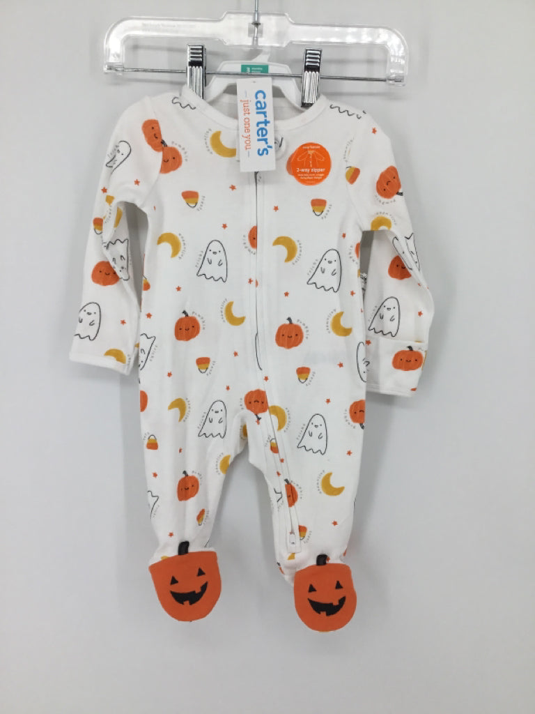 Just One You Made by Carters Child Size 3 Months Orange Halloween Sleeper