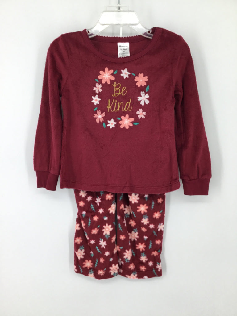 Member's Mark Child Size 2 Burgundy Pajamas - girls
